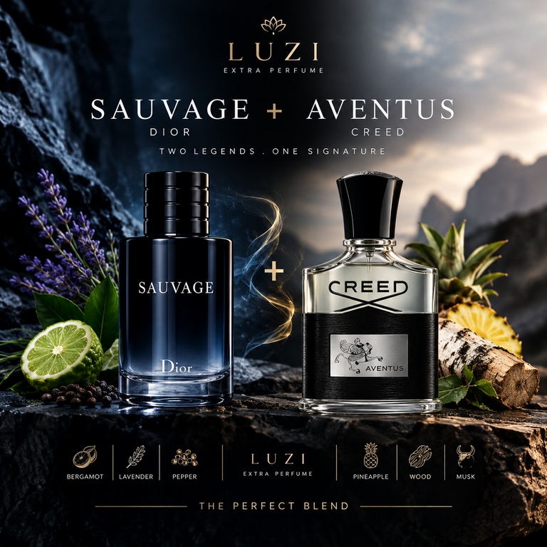 عطر ترکیبی ساواج و اونتوس اسانس گرمی اصلی ماندگاری پخش بوی قوی برند لوزی پرفیوم مرجانی